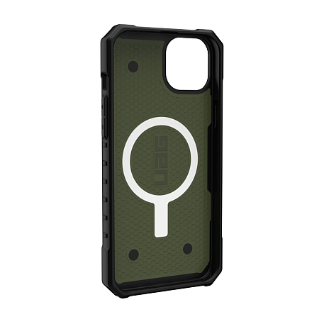 Клип-кейс (накладка) UAG Pathfinder Magsafe для Apple iPhone 14 Plus поликарбонат, оливковый - 4