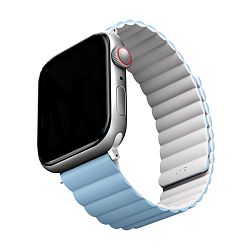 Магнитный браслет UNIQ Revix для Apple Watch 38 / 40 / 41 / 42mm силикон бело-голубой