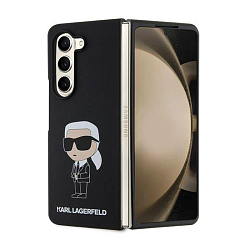 Клип-кейс (накладка) CG Mobile Lagerfeld Karl Head для Samsung Galaxy Z Fold 5 силикон, "NFT 3D Karl" чёрный