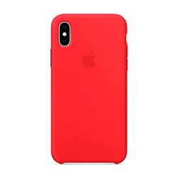 Клип-кейс (накладка) Apple Silicone Case для Apple iPhone Xs силикон, Red