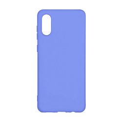 Клип-кейс (накладка) Silicone cover (без лого) для Samsung Galaxy A02 силикон, васильковый