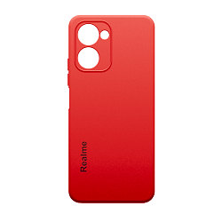 Клип-кейс (накладка) для Realme C33 силикон, красный