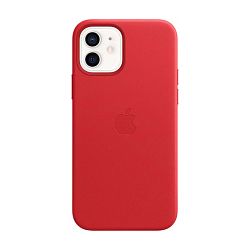 Клип-кейс (накладка) Apple Leather Case MagSafe для Apple iPhone 12 / 12 Pro кожа, Scarlet