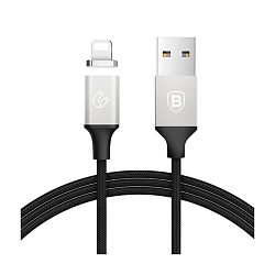 Дата-кабель Baseus Insnap Magnetic Lightning 1.2 м, чёрный с серым