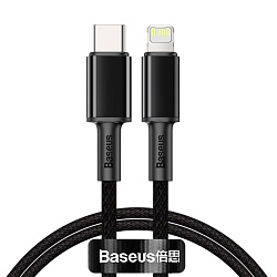 Дата-кабель Baseus High Density Braided Type-C to Lightning 1 м, чёрный
