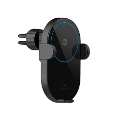 Автомобильный держатель Xiaomi Wireless Car Charger 30W с беспроводной зарядкой (клеящаяся платформа, зажим) чёрный