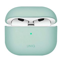 Кобура UNIQ Lino для Apple AirPods 3 поликарбонат, силикон, мятный