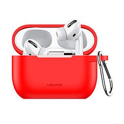 Кобура Usams US-BH568 для Apple AirPods Pro силикон, красный