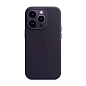 Клип-кейс (накладка) Leather Case MagSafe для Apple iPhone 14 Pro кожа, тёмно-фиолетовый