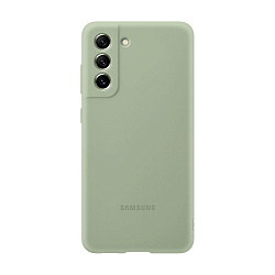 Клип-кейс (накладка) Samsung Silicone cover для Samsung Galaxy S21 FE поликарбонат, силикон, оливковый