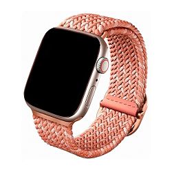 Плетёный монобраслет UNIQ Aspen для Apple Watch 38 / 40 / 41 / 42mm нейлон цитрусово-розовый