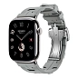 Умные часы Apple Watch Hermes Series 11 46mm GPS + Cellular Silver Titanium Case Gris Single Tour Deployment Buckle Kilim Strap (with Orange Hermès Sport band)