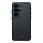 Клип-кейс (накладка) Pitaka Military-Grade Protective Case для Samsung Galaxy S26 Ultra кевлар (арамид), чёрно-серый (узкая полоска) (PBS2601U)