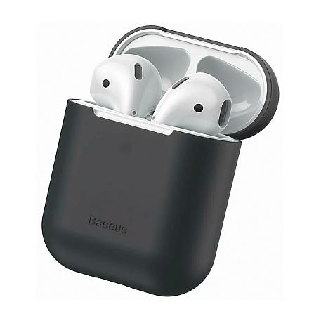 Кобура Baseus Ultrathin Series для Apple AirPods 2018 / 2019 силикон, чёрный - 3