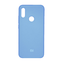 Клип-кейс (накладка) Silicone cover закрытый для Xiaomi Redmi Note 7 / Note 7 Pro / Note 7S силикон, голубой
