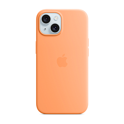 Клип-кейс (накладка) Apple Silicone Case MagSafe для Apple iPhone 15 силикон, Orange Sorbet