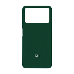 Клип-кейс (накладка) Silicone cover закрытый для Xiaomi Poco X4 Pro силикон, тёмно-зелёный