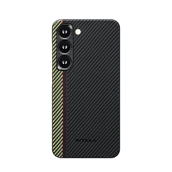 Клип-кейс (накладка) Pitaka Fusion Weaving MagEZ Case 3 для Samsung Galaxy S23 Plus кевлар (арамид), "увертюра"