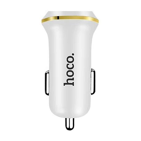 Автомобильное зарядное устройство + кабель Lightning Hoco Z1 10 Вт, белый