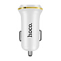 Автомобильное зарядное устройство + кабель Lightning Hoco Z1 10 Вт, белый - 1