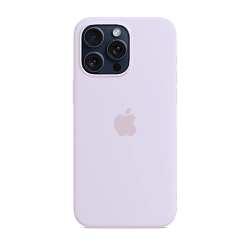 Клип-кейс (накладка) Silicone Case MagSafe для Apple iPhone 15 Pro Max силикон, бледно-розовый