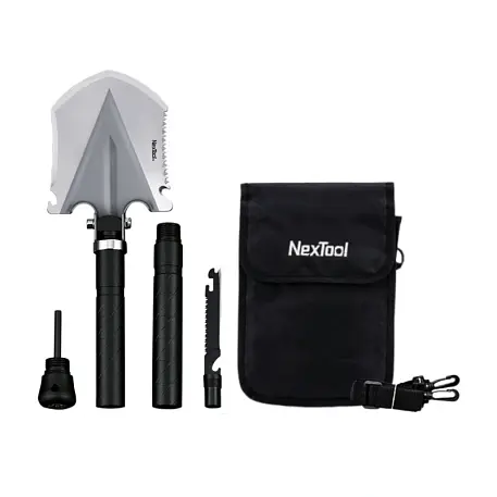 Лопата многофункциональная Xiaomi NexTool Small Multi-purpose Shovel чёрно-серебристый - 3