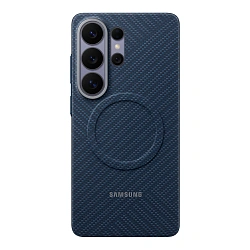 Клип-кейс (накладка) Samsung Carbon Magnet Case для Samsung Galaxy S26 Ultra арамидное волкно, алюминий, поликарбонат, тёмно-синий