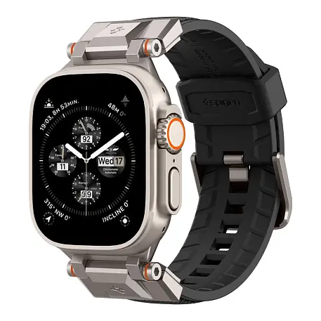 Ремешок Spigen DuraPro Armor для Apple Watch 44 / 45 / 46 / 49mm полиуретан чёрный - 2