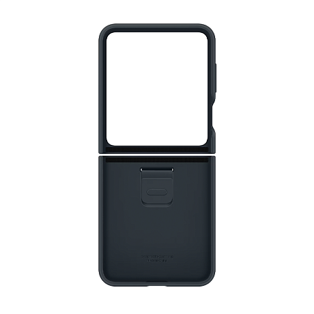 Клип-кейс (накладка) Samsung Silicone Case with Ring для Samsung Galaxy Z Flip 5 силикон, тёмно-синий - 6