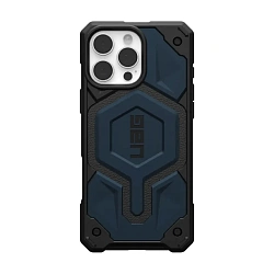Клип-кейс (накладка) UAG Monarch Pro Magsafe для Apple iPhone 16 Pro полиуретан, поликарбонат, кожа, тёмно-синий