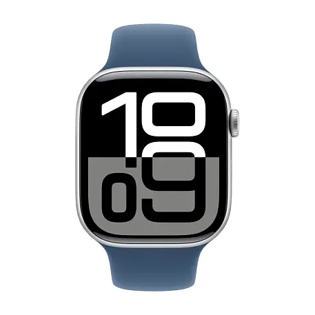Умные часы Apple Watch Series 10 46mm GPS (Уценка) Silver Aluminum Case Denim Sport Band M/L (удовлетворительное состояние, витринный образец) - 2