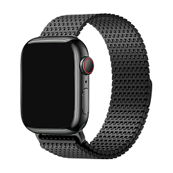 Магнитный браслет WIWU Domino для Apple Watch 44 / 45 / 46 / 49mm сталь чёрный