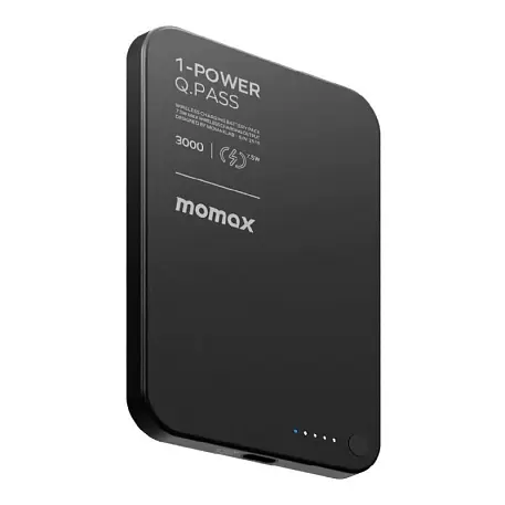 Внешний аккумулятор с беспроводной зарядкой Momax 1-Power Q.Pass 3000 мАч 10.5 Вт чёрный - 2