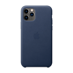 Клип-кейс (накладка) Apple Leather Case для Apple iPhone 11 Pro кожа, Midnight Blue