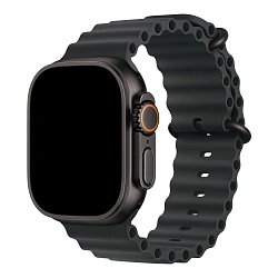 Ремешок Apple Ocean Band для Apple Watch 44 / 45 / 46 / 49mm фторэластомер Black Black Titanium (One Size)