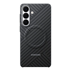 Клип-кейс (накладка) Samsung Carbon Magnet Case для Samsung Galaxy S26 Plus арамидное волкно, алюминий, поликарбонат, тёмно-серый