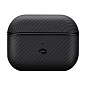 Кобура Pitaka MagEZ Case для Apple AirPods 3 кевлар (арамид), чёрно-серый (полоска)
