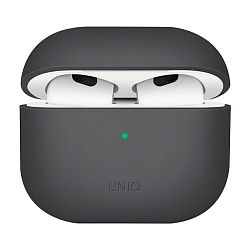 Кобура UNIQ Lino для Apple AirPods 3 поликарбонат, силикон, серый