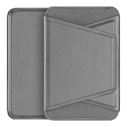 Кардхолдер Dux Ducis Neva Series Magnetic Wallet Stand для Apple iPhone искусственная кожа, серый