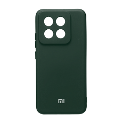 Клип-кейс (накладка) Silicone cover закрытый для Xiaomi 14 Pro силикон, тёмно-зелёный