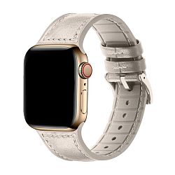 Ремешок для Apple Watch 44 / 45 / 46 / 49mm кожа бежевый