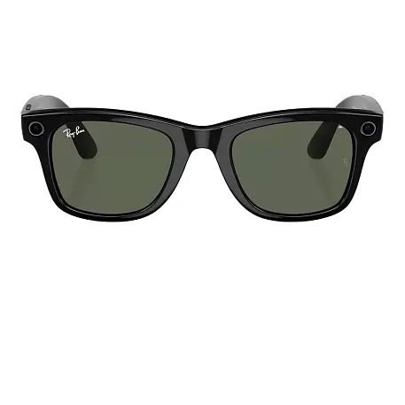 Умные очки Ray-Ban Wayfarer Shiny Black, G15 Green, (50-22-150mm) - 2