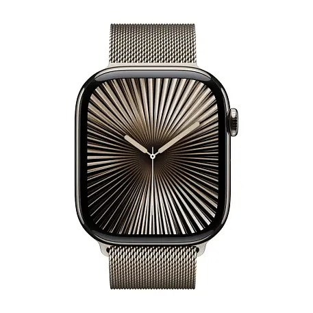 Умные часы Apple Watch Series 10 46mm GPS + Cellular (Уценка) Natural Titanium Case Natural Titanium Milanese Loop M/L, eSim (отличное состояние, замена в АСЦ) - 2