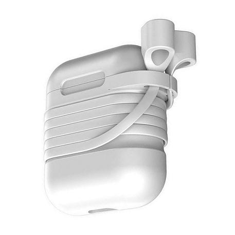 Кобура Baseus Silicone для Apple AirPods 2018 / 2019 силикон, белый - 2
