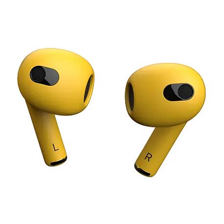 Беспроводные наушники Apple AirPods 3 жёлтый матовый (полная покраска) (1016) - 2