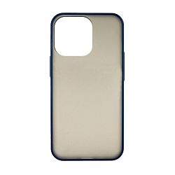 Клип-кейс (накладка) Shell для Apple iPhone 13 Mini пластик, затемнённый с синей рамкой