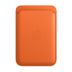 Кардхолдер Leather Wallet with Magsafe для Apple iPhone искусственная кожа, оранжевый
