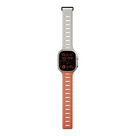 Ремешок Native Union Active Band для Apple Watch 38 / 40 / 41 / 42mm силикон оранжевый, серый - 3