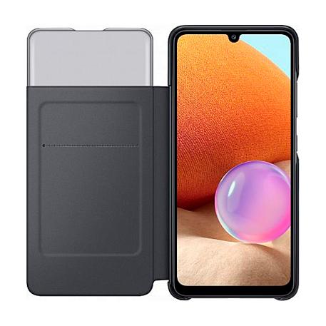 Чехол-книжка Samsung Smart S View Wallet Cover для Samsung Galaxy A32 полиуретан, поликарбонат, чёрный - 2