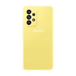 Клип-кейс (накладка) Silicone cover закрытый для Samsung Galaxy A53 силикон, жёлтый